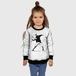 Свитшот детский BANKSY БУНТ RIOT БЭНКСИ, цвет: 3D-черный — фото 2