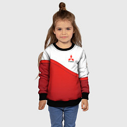 Свитшот детский Митсубиси Mitsubishi LOGO, цвет: 3D-черный — фото 2