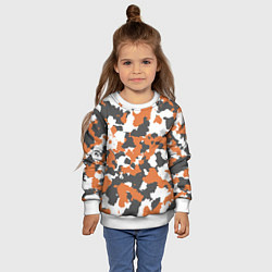 Свитшот детский Orange Camo, цвет: 3D-белый — фото 2