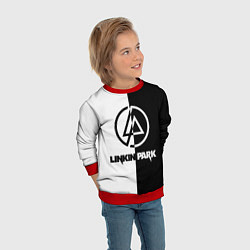 Свитшот детский Linkin Park ЧБ, цвет: 3D-красный — фото 2
