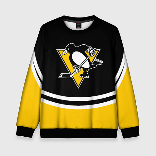 Детский свитшот Pittsburgh Penguins Питтсбург Пингвинз / 3D-Черный – фото 1