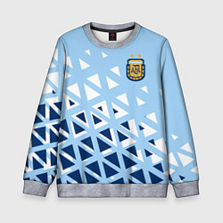 Свитшот детский Сборная Аргентины футбол, цвет: 3D-меланж