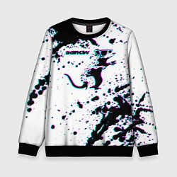 Свитшот детский BANKSY БЭНКСИ крыса в очках глитч, цвет: 3D-черный