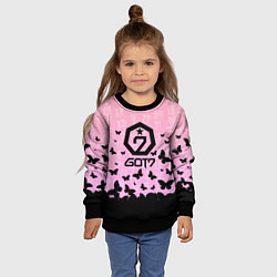 Свитшот детский GOT7 БАБОЧКИ, цвет: 3D-черный — фото 2