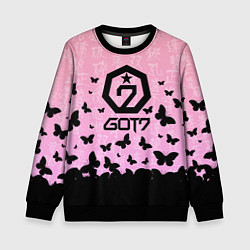Свитшот детский GOT7 БАБОЧКИ, цвет: 3D-черный