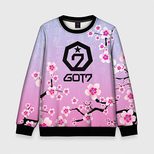 Детский свитшот GOT7 ЦВЕТЫ САКУРЫ / 3D-Черный – фото 1