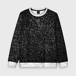 Свитшот детский Пиксельный паттерн Минимализм, цвет: 3D-белый
