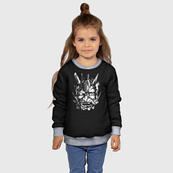Свитшот детский Серебряный Демон, цвет: 3D-меланж — фото 2