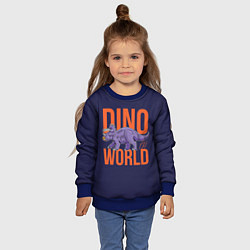 Свитшот детский Dino World, цвет: 3D-синий — фото 2