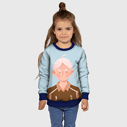 Свитшот детский Милый Коси, цвет: 3D-синий — фото 2