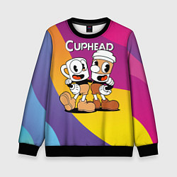Свитшот детский Cuphead Show Чашечки, цвет: 3D-черный