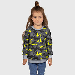 Свитшот детский Камуфляж Серо-Чёрный, цвет: 3D-меланж — фото 2