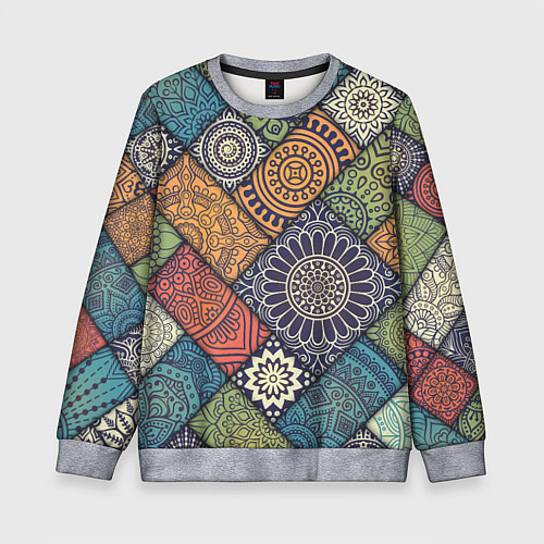 Детский свитшот Mandala-pattern / 3D-Меланж – фото 1