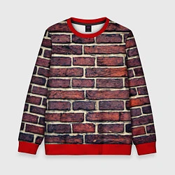 Свитшот детский Brick Wall, цвет: 3D-красный
