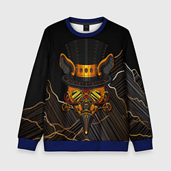 Свитшот детский Стимпанк Шапочник, цвет: 3D-синий