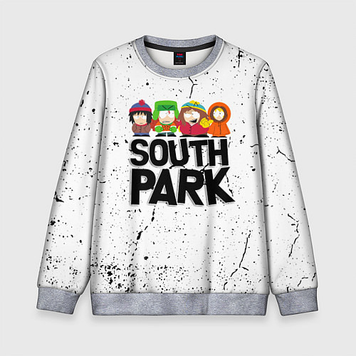 Детский свитшот Южный парк мультфильм - персонажи South Park / 3D-Меланж – фото 1