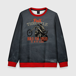 Свитшот детский Full Throttle Полный газ, цвет: 3D-красный