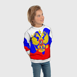 Свитшот детский Герб россии герб, цвет: 3D-белый — фото 2