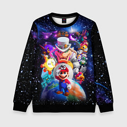 Свитшот детский Super Mario Odyssey Space Video game, цвет: 3D-черный
