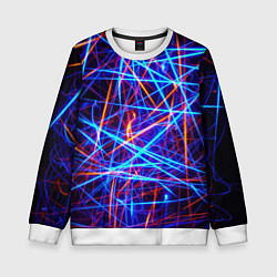 Свитшот детский Neon pattern Fashion 2055, цвет: 3D-белый