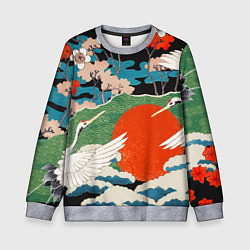 Свитшот детский Воспоминания об Японии, цвет: 3D-меланж