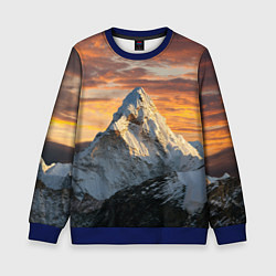 Свитшот детский Та самая Джомолунгма Сагарматха Everest, цвет: 3D-синий