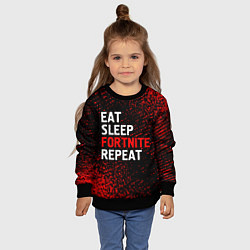 Свитшот детский Eat Sleep Fortnite Repeat Арт, цвет: 3D-черный — фото 2
