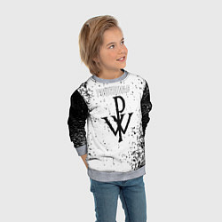 Свитшот детский Powerwolf знак, цвет: 3D-меланж — фото 2