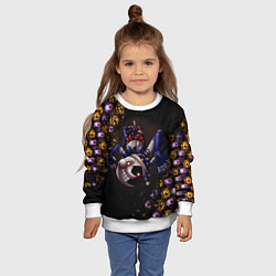 Свитшот детский Five Nights at Freddys: Security Breach Луна патте, цвет: 3D-белый — фото 2