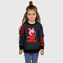 Свитшот детский ROBLOX - СВИНКА ПИГГИ, цвет: 3D-черный — фото 2