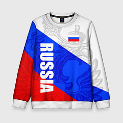 Детский свитшот RUSSIA - SPORTWEAR - ТРИКОЛОР