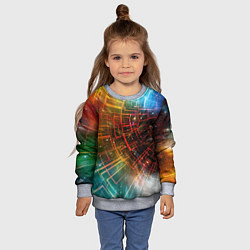 Свитшот детский Portal - Neon Space - туннель из энергетических па, цвет: 3D-меланж — фото 2