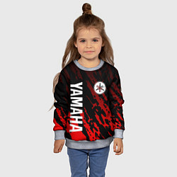 Свитшот детский Yamaha - Красные пятна, цвет: 3D-меланж — фото 2