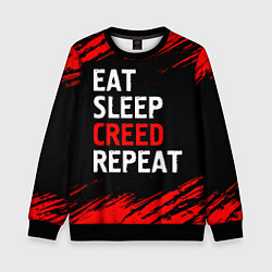 Детский свитшот Eat Sleep Creed Repeat - Краски