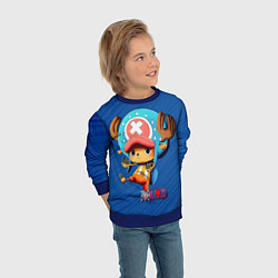 Свитшот детский Тони Тони Чоппер-врач пиратов, цвет: 3D-синий — фото 2