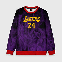 Детский свитшот Lakers 24 фиолетовое пламя
