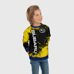 Свитшот детский СУБАРУ - SUBARU Желтые пятна, цвет: 3D-синий — фото 2