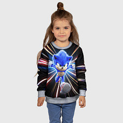 Свитшот детский Speed Sonic, цвет: 3D-меланж — фото 2