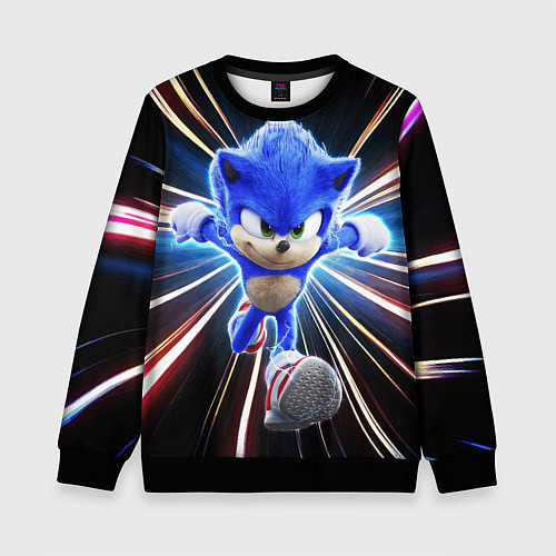 Детский свитшот Speed Sonic / 3D-Черный – фото 1