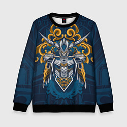 Свитшот детский Робот Узоры, цвет: 3D-черный