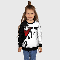 Свитшот детский FOX RACING - ФОКС ЧЕРНЫЙ И БЕЛЫЙ, цвет: 3D-черный — фото 2