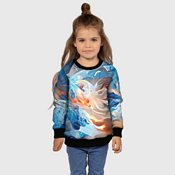 Свитшот детский Ice & flame, цвет: 3D-черный — фото 2