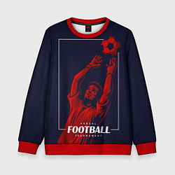 Свитшот детский Football Goalkeeper, цвет: 3D-красный