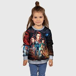 Свитшот детский ОЧЕНЬ СТРАННЫЕ ДЕЛА 4 STRANGER THINGS 4, цвет: 3D-меланж — фото 2