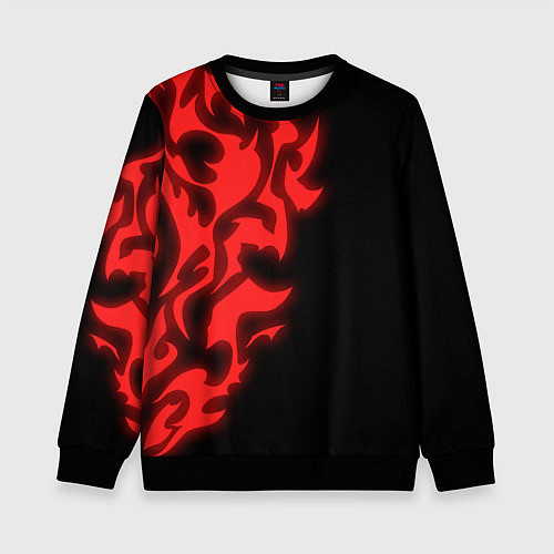 Детский свитшот КРАСНЫЙ ЩИТ ПРОКЛЯТЫЙ / 3D-Черный – фото 1