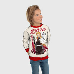 Свитшот детский КЛИНОК, РАССЕКАЮЩИЙ ДЕМОНОВ РЕНГОКУ, цвет: 3D-красный — фото 2