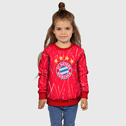 Свитшот детский Bayern munchen белые царапины на красном фоне, цвет: 3D-красный — фото 2