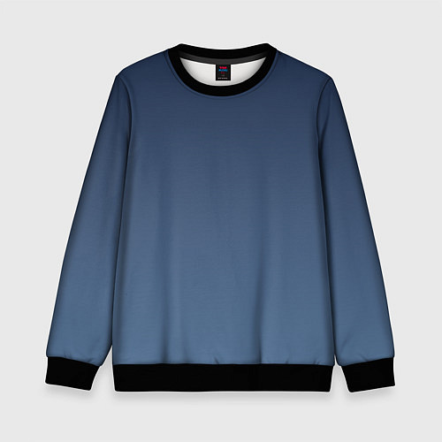 Детский свитшот Gradient Dark Blue / 3D-Черный – фото 1