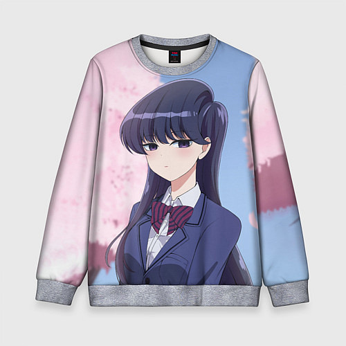 Детский свитшот Коми-сан У Коми проблемы с общением / 3D-Меланж – фото 1