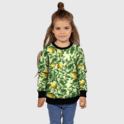 Свитшот детский Лимоны На Ветках, цвет: 3D-черный — фото 2